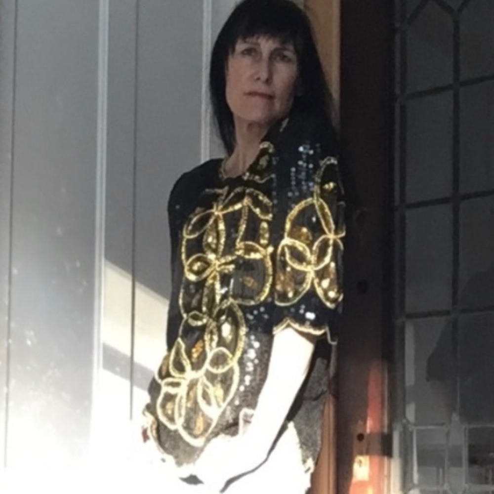 Beautiful Vintage beaded silk top - Picture 2 of 5